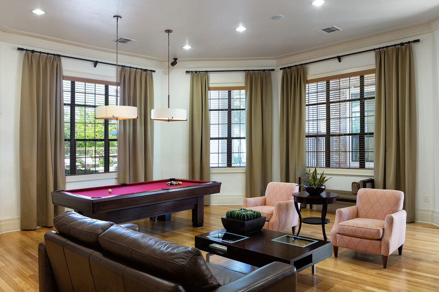 Clubhouse social room with billiards - DeLayne at Twin Creeks