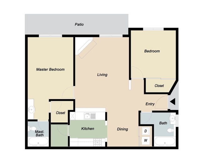 Floorplan - Palm Court Apartments