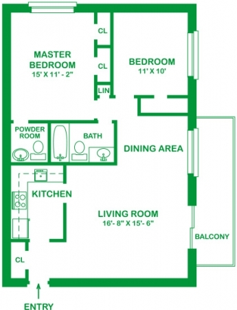 2BR/1.5BA - Gayley Park Apartments