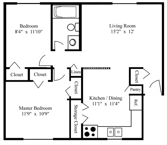 Floorplan - Dunbar Woods Apartments