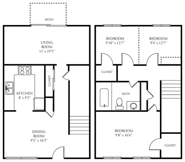 3BR/1BA 1200 sq ft - Coach Lantern Apartments, LLC