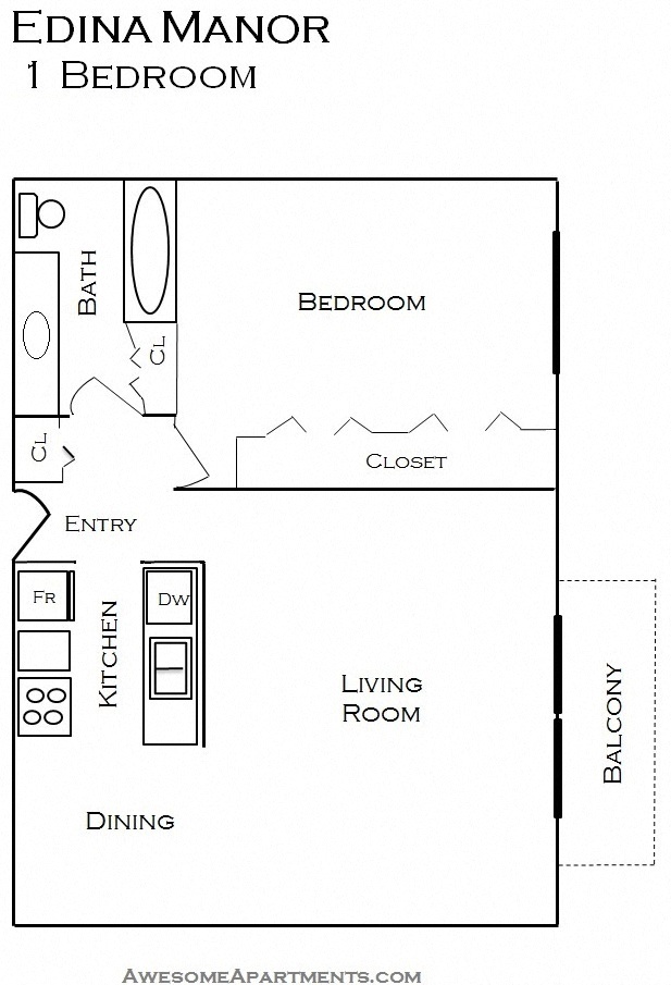 Floorplan - Edina Manor Apartments