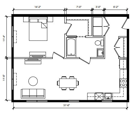 Floorplan - Wheeler Avenue Apartments