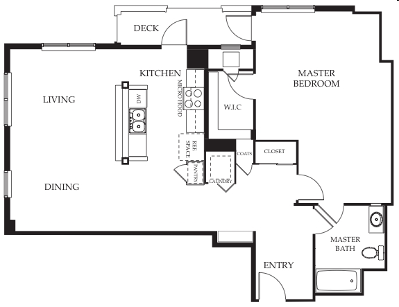 1BR/1BA - Skyline at Tamien Station Apartments