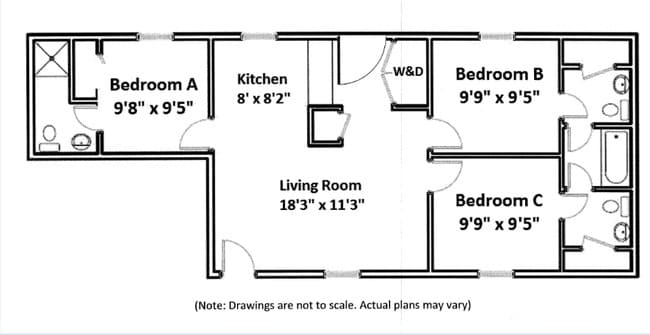 Floorplan - Vineyard Apartment & Townhomes