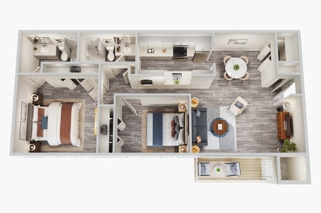 B1 - 2 Bed 2 Bath - Rise Stone Gate