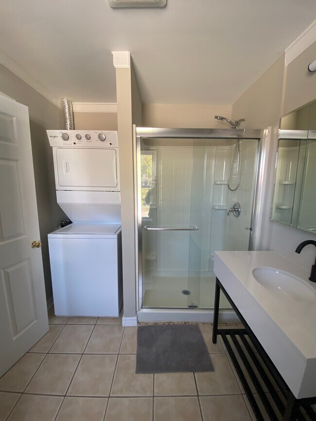 Washer and Dryer in Bathroom - 119 W State St