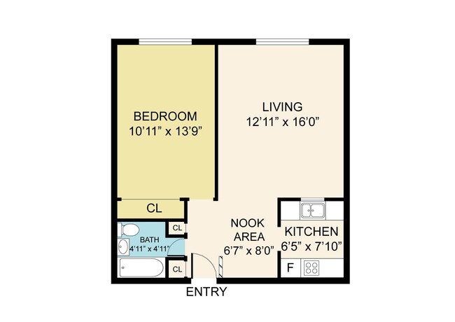 1 Bed 1 Bath Standard - The District on Riverside