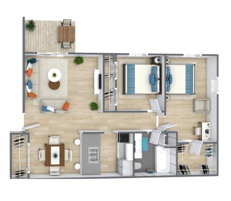 Floorplan - Oates Estates Apartments