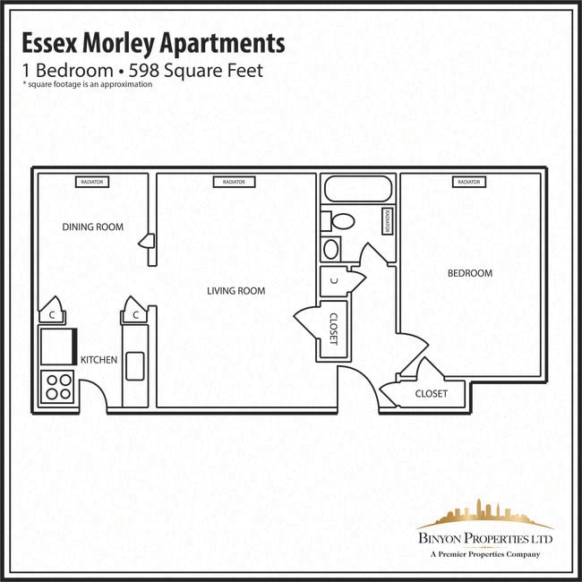 Floorplan - Essex-Morley and Barclay Apartments