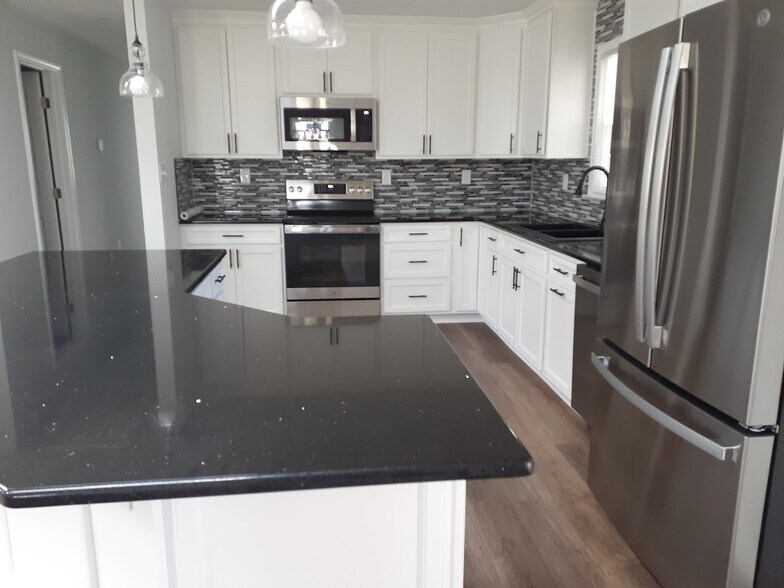 kitchen and island - 200 Adair St