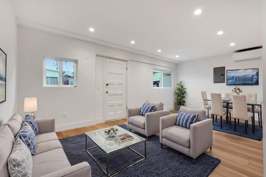 Staged living room - 20th St. Apartments