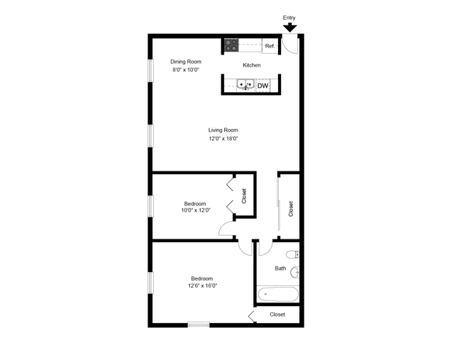 Two Bedroom - Newport Village Apartments