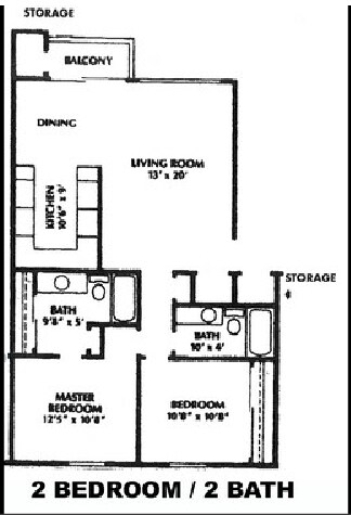 2BR/2BA - Foothills Apartments