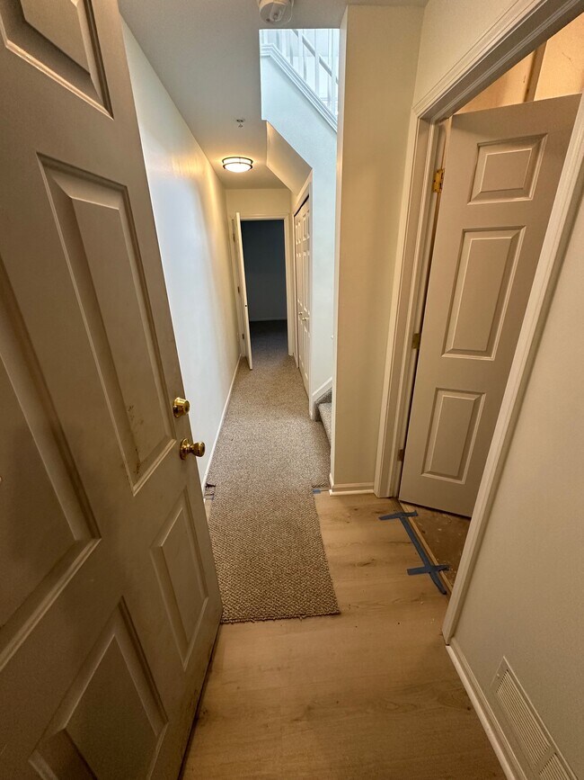 downstairs Hallway to Storage Room (3rd Bedroom) - 1101 Freesia Ct