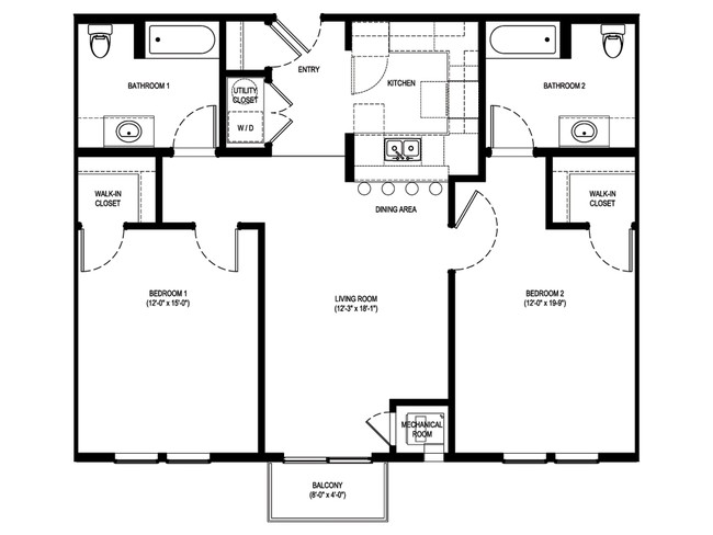 2BR/2BA - Portal Place
