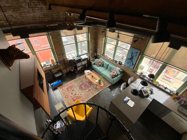 View from top of stairs to roof - 1701 N Damen Ave