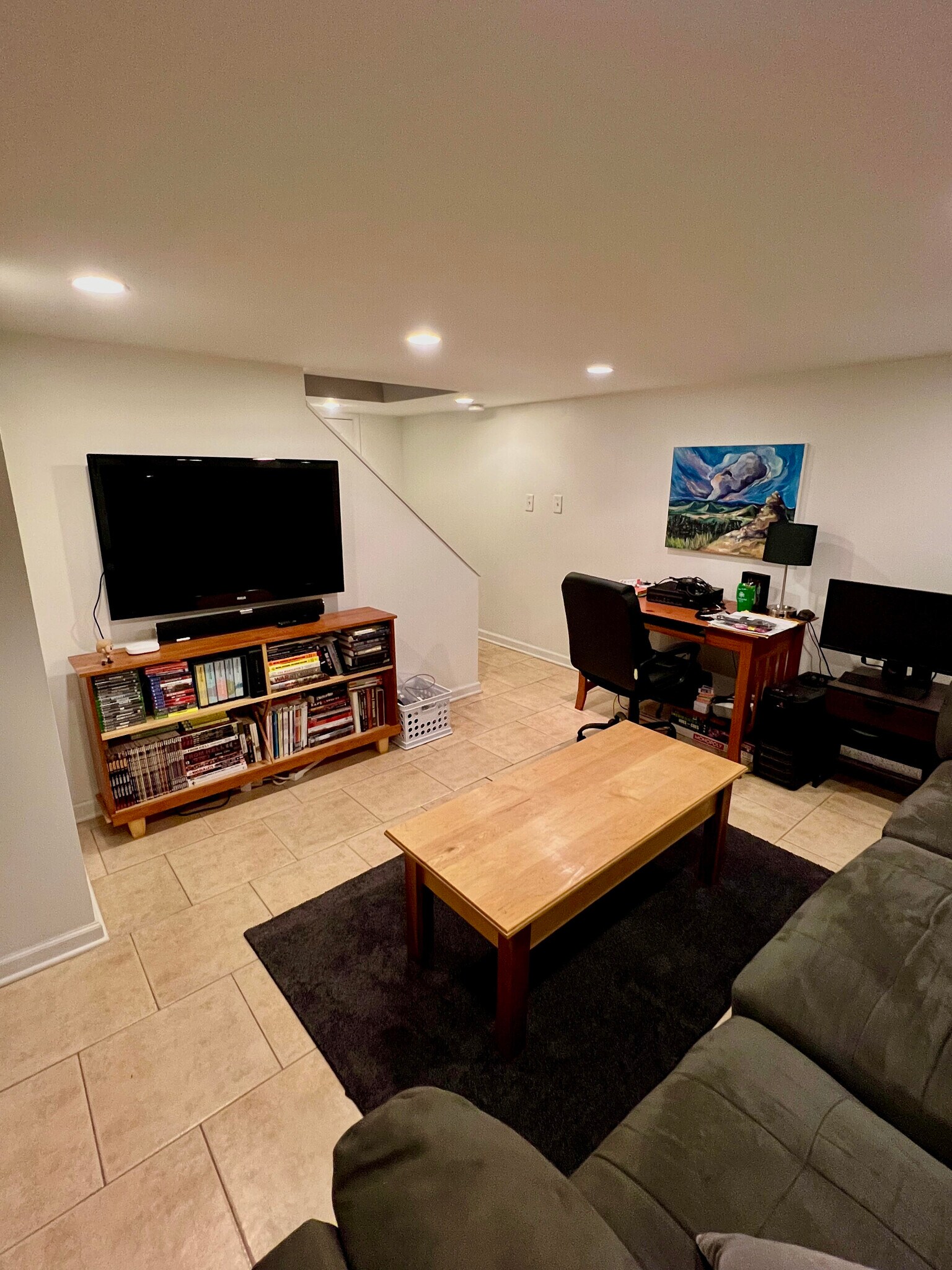 Basement TV/movie space, office, or third bedroom area - 1797 Northwest Blvd