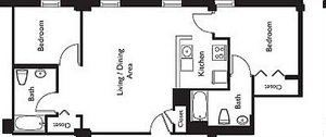 2BR/2BA - Grand Lowry Lofts