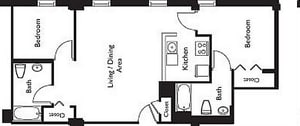 2BR/2BA - Mission Grand