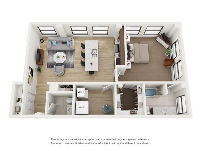 1x1.5 E - Residences at 150 Bagley
