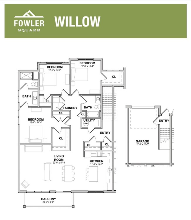 Floorplan - Fowler Square