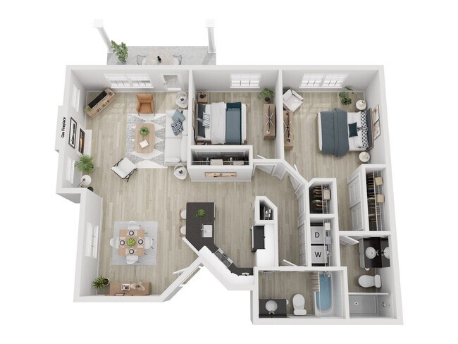 Floorplan - Bradley Park Apartments