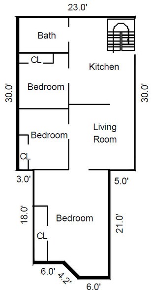 Unit#2 Floor plan - 21 Middlesex Park