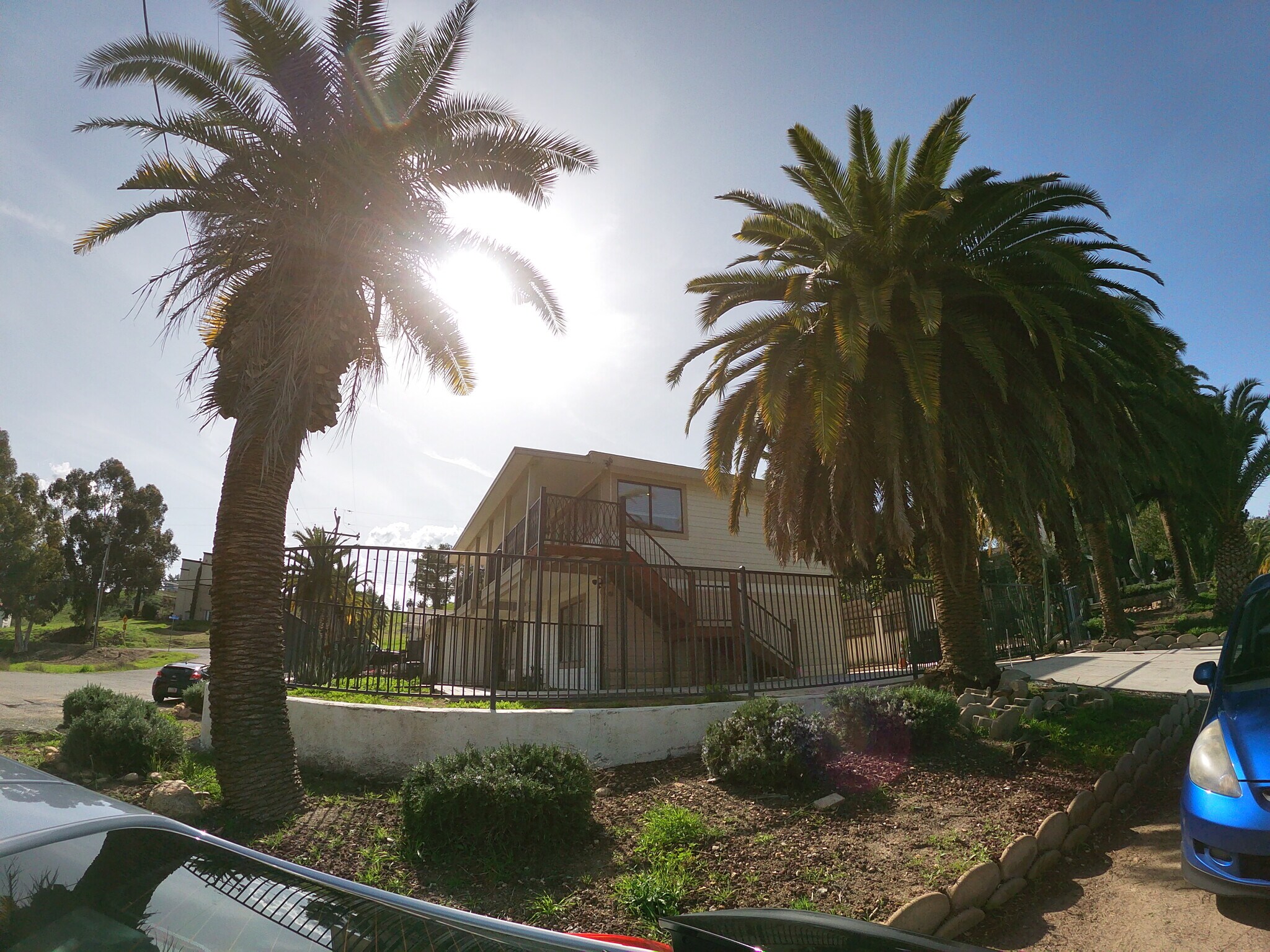 East Side View of Private Stairway, Unit A and private Driveway with gated property - 17350 Pinnell St