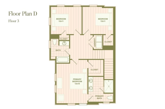 Experience the comfort of this spacious three-bedroom floor plan designed for stylish living. - Fenland Townhomes