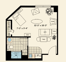 Studio - Aston Gardens At The Courtyards Senior Living