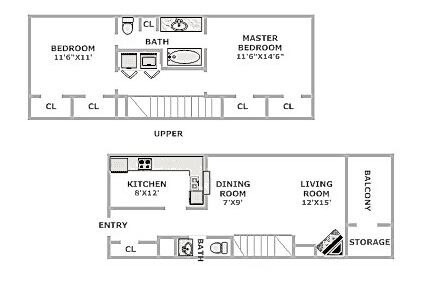 2 BED / 1.5 BATH / 1012 SQFT - Cadence