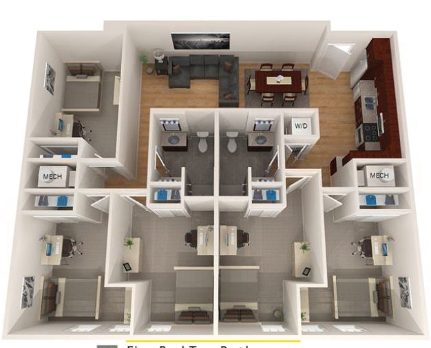 Floorplan - Rivers Edge Apartments