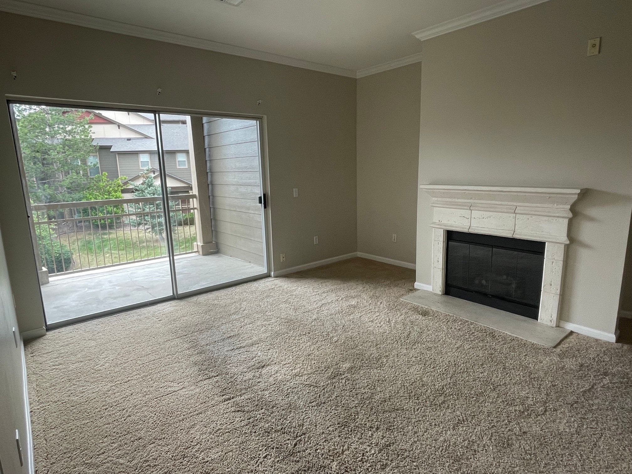 Living room with gas fireplace - 7483 S Quail Cir