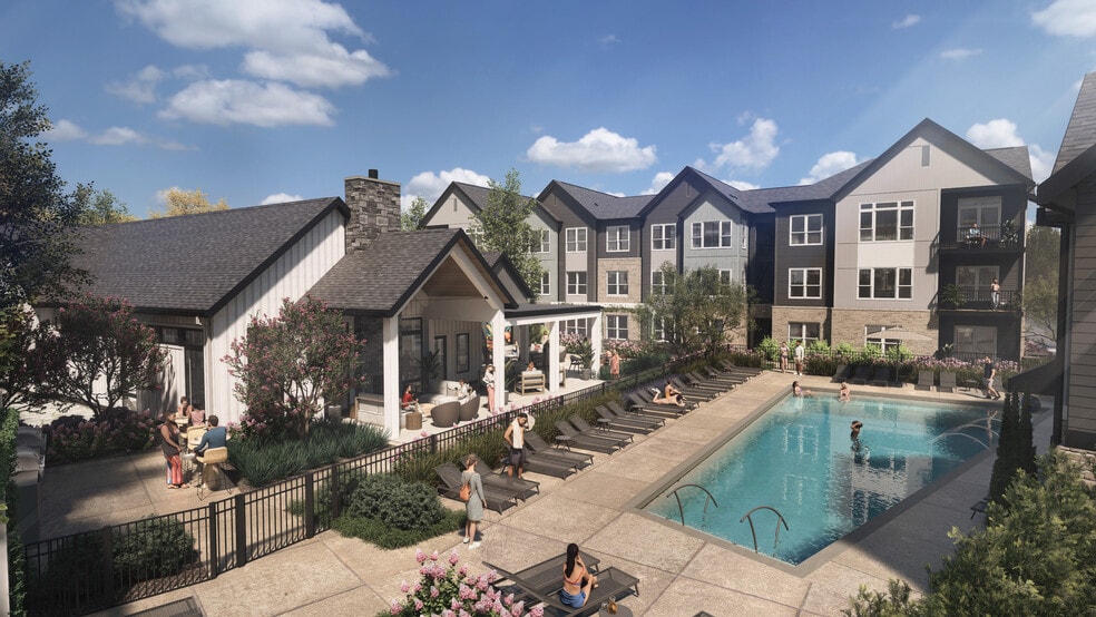 Pool, Clubhouse and Apartment Homes - The Francis