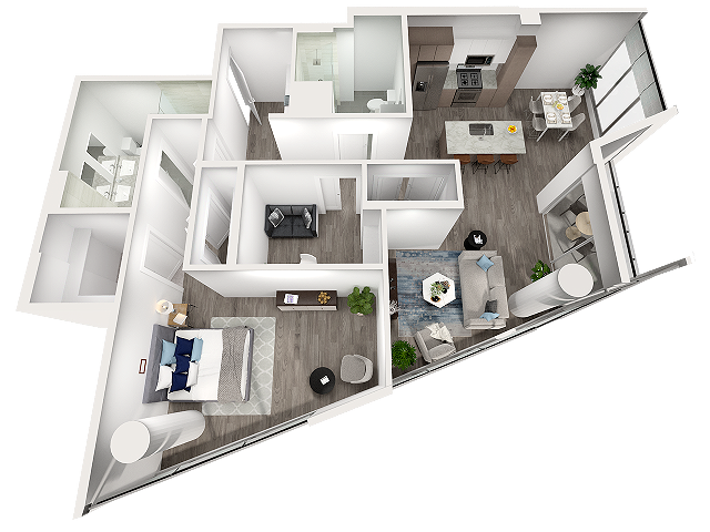 B8 Ava 1209 sq ft 1-1 study - Aspire Post Oak