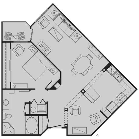 Floorplan - Tuscany Court Apartments