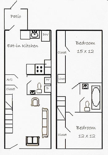 2BR/1.5BA - Patriots Place Townhomes