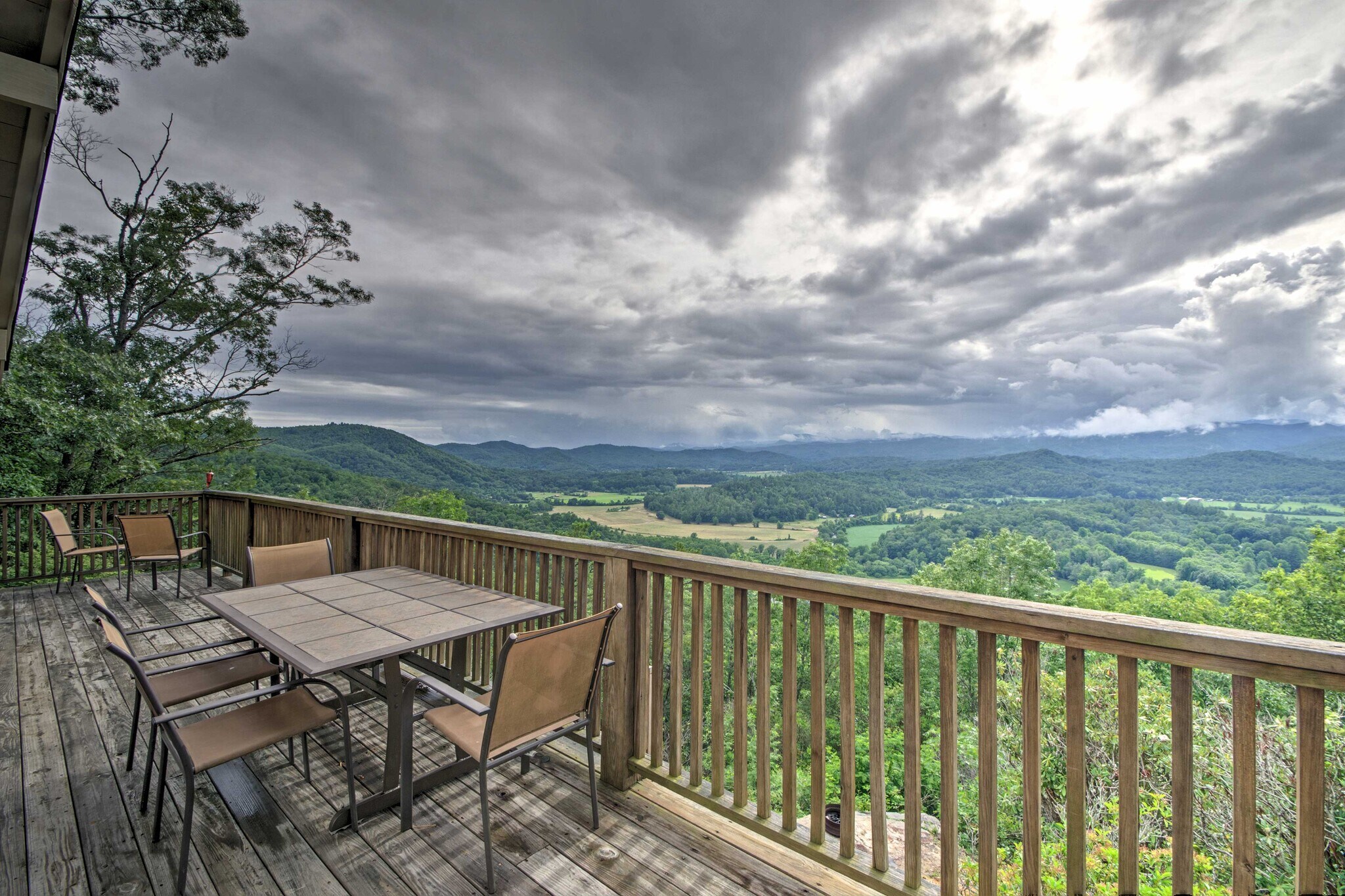 front deck view of French Broad River valley - 1225 Becky Mountain Road