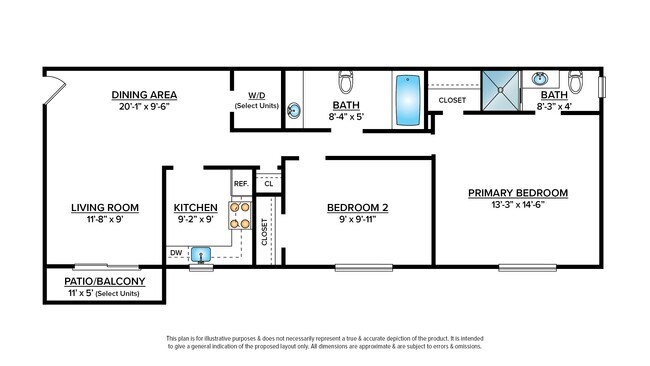 Floorplan - Waters Edge Apartments
