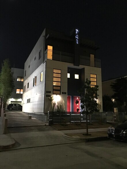 Facade Nighttime View - 741 Wilcox Ave