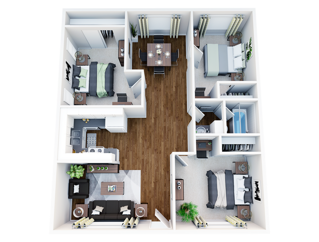 Apex-3bed1halfBa-Renovated-3D - Apex