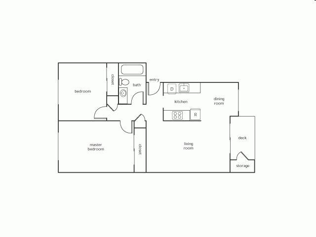 2BR/1BA - Crown East Apartments