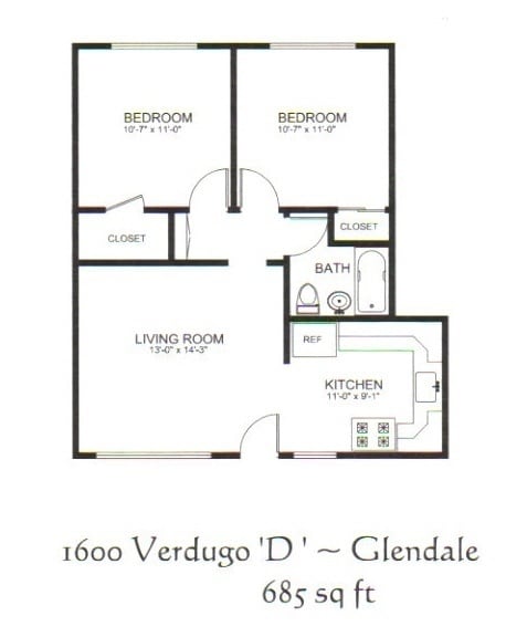 Floor Plan - 1600 N Verdugo Rd