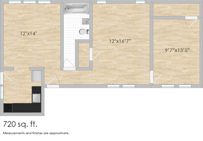 Floorplan - 1158-1164.5 S. Oak Park Ave.