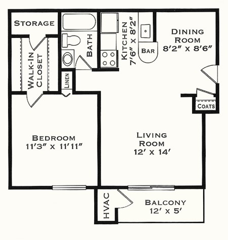 1BR/1BA - Bay Pointe Apartments