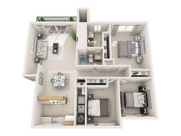 Floorplan - The Park at Cooper Point Apartments