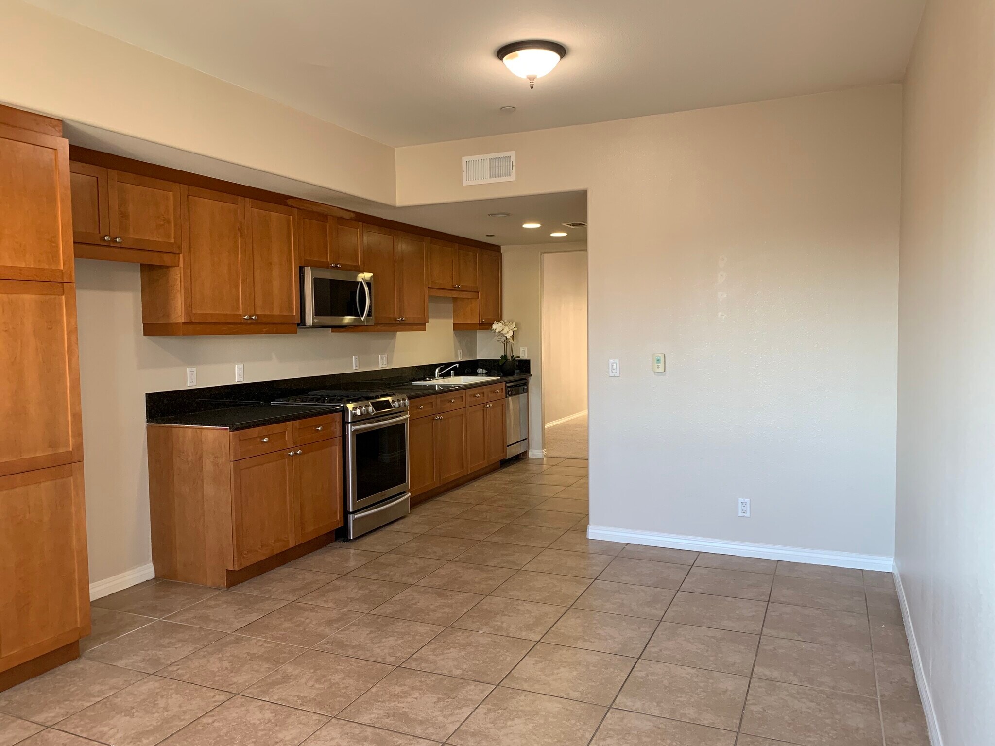 Stainless steel appliances and granite countertops - 17168 Newhope St