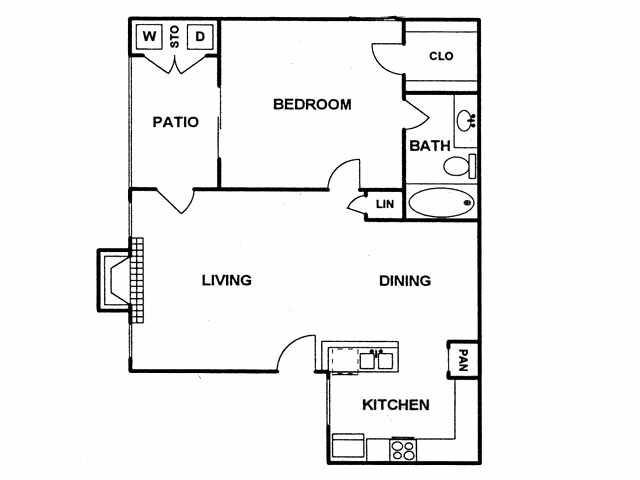 1BR/1BA - West Oaks Landing