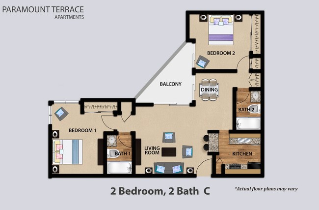 Floorplan - Paramount Terrace Apartments